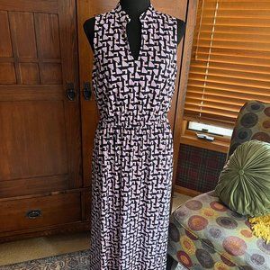 Anne Klein Sleeveless Print Maxi Dress Size Medium